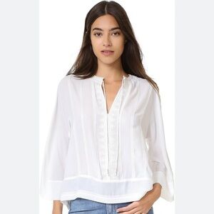Rebecca Minkoff Women's Stella Top in white Size L